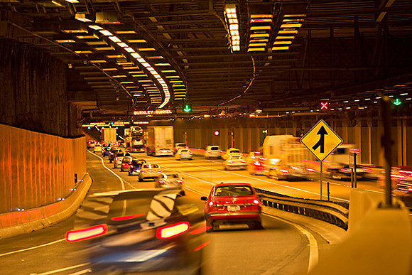 Traffic in Domain Tunnel, Melbourne Citylink