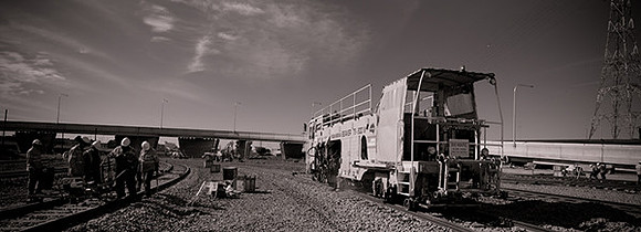 Track laying at Appleton Dock Rail Yards