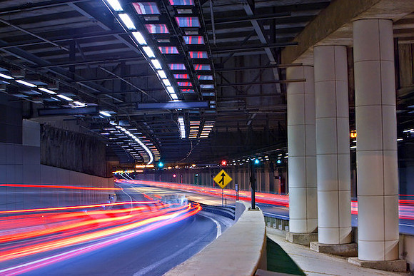 Traffic in Domain Tunnel, Melbourne Citylink