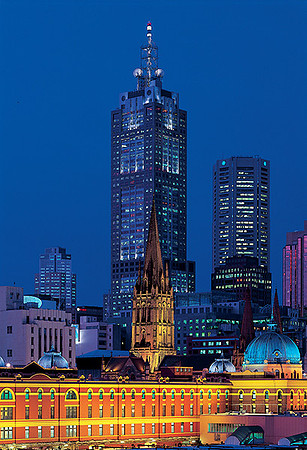 Flinders Street Station and 120 Collins Street
