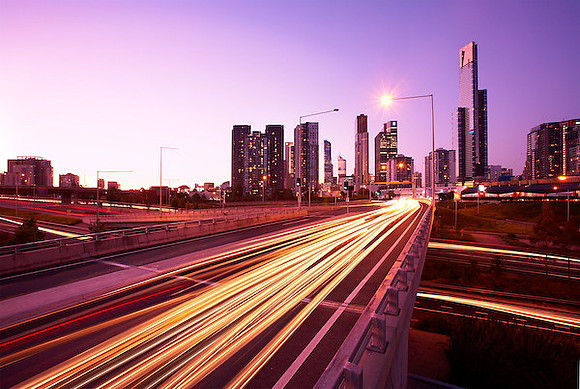 Freeway entrance to Melbourne