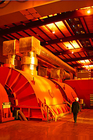 Electricity power generation plant, interior.